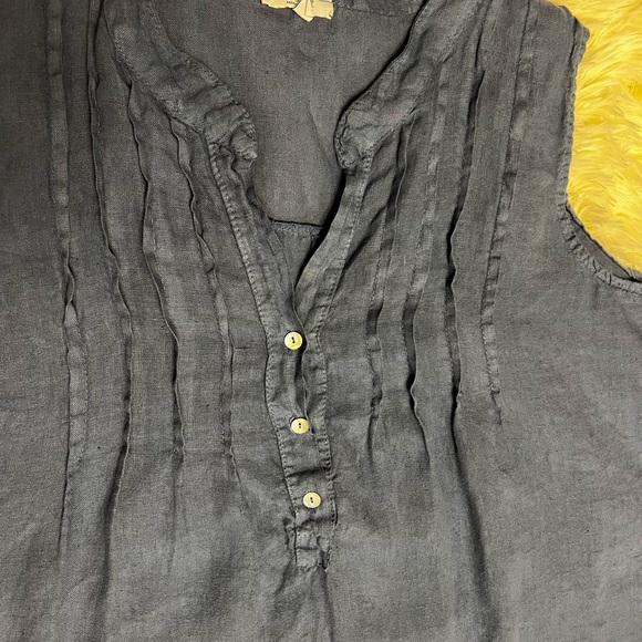 COPY - Women Blue Linen Sleeveless Midi Dress 2X  Rosemarine Plus Size Italy Su… - Picture 12 of 14